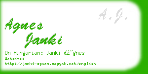 agnes janki business card